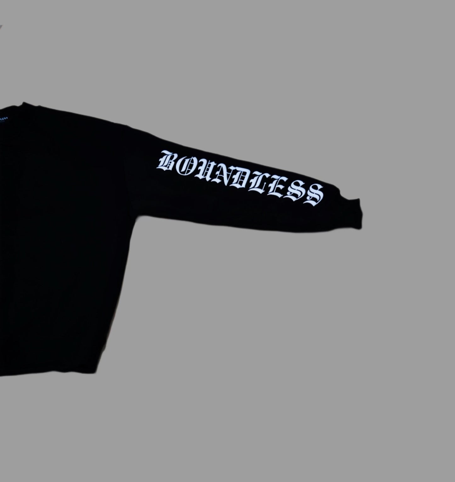 Black Cross-Sleeve Sweatshirt